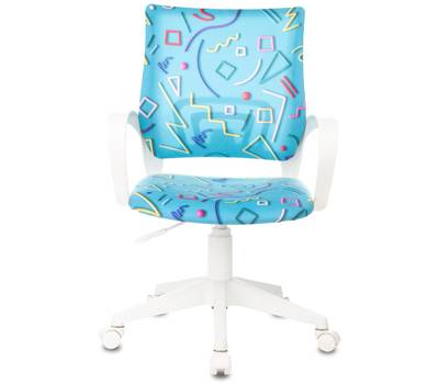Офисное кресло БЮРОКРАТ KD-W4 голубой Sticks 06 крестовина пластик белый пластик белый