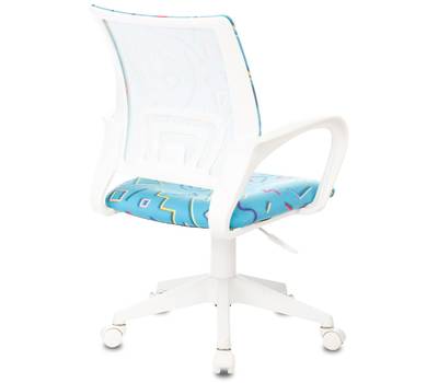 Офисное кресло БЮРОКРАТ KD-W4 голубой Sticks 06 крестовина пластик белый пластик белый