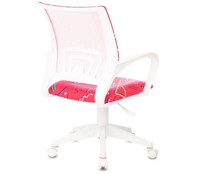 Офисное кресло БЮРОКРАТ KD-W4 малиновый Sticks 05 крестовина пластик белый пластик белый