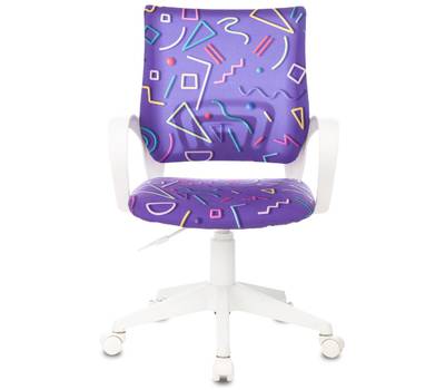 Офисное кресло БЮРОКРАТ KD-W4 фиолетовый Sticks 08 крестовина пластик белый пластик белый