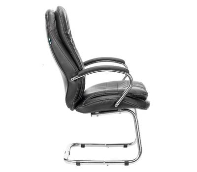 Офисное кресло БЮРОКРАТ T-9950AV черный кожа полозья металл хром