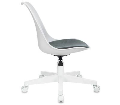 Кресло игровое БЮРОКРАТ белый сиденье серый Alfa 44 крестов. пластик пластик белый