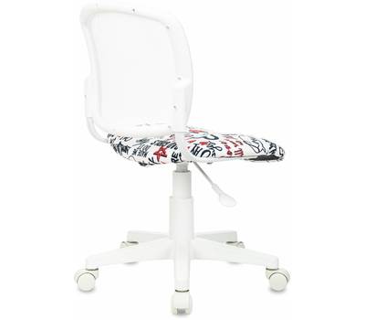 Кресло детское БЮРОКРАТ CH-W296NX белый TW-15 сиденье мультиколор красные губы сетка/ткань крестов. 