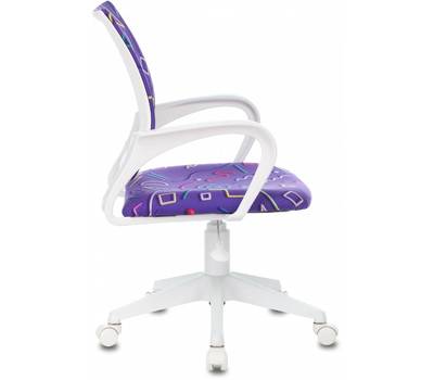 Кресло детское БЮРОКРАТ BUROKIDS 1 W фиолетовый Sticks 08 крестов. пластик пластик белый