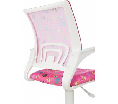 Кресло детское БЮРОКРАТ BUROKIDS 1 W розовый сланцы крестов. пластик пластик белый