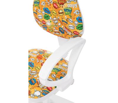 Кресло детское БЮРОКРАТ KD-3/WH/ARM оранжевый бэнг крестов. пластик пластик белый
