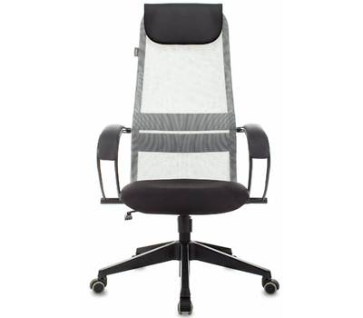Офисное кресло БЮРОКРАТ CH-607 светло-серый TW-02 сиденье черный сетка/ткань с подголов. крестов. пл