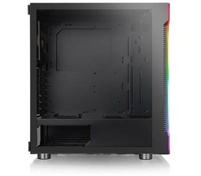 Корпус системного блока THERMALTAKE H200 TG RGB черный без БП ATX 2xUSB3.0 audio bott PSU