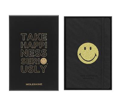 Блокнот письменный MOLESKINE LE SMILEY LESMILEYNTBKCLT Large 130х210мм обложка текстиль 176стр. лине