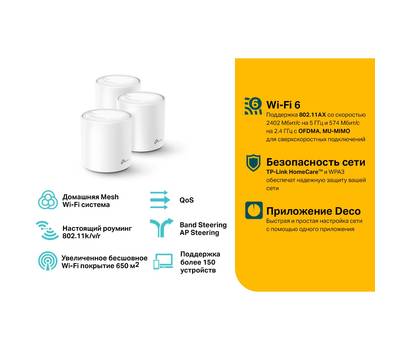 Wi-Fi роутер TP-LINK Deco X60(3-Pack)