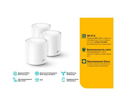 Wi-Fi роутер TP-LINK Deco X60(3-Pack)