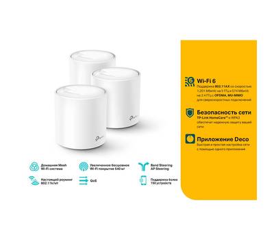 Wi-Fi роутер TP-LINK Deco X20 (3-PACK)