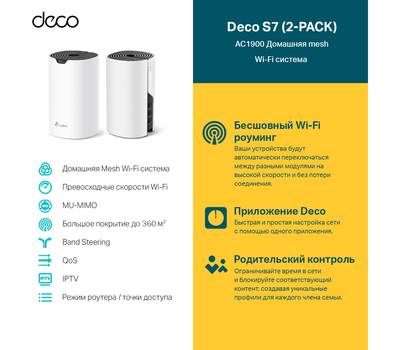 Wi-Fi роутер TP-LINK Deco S7(2-pack)