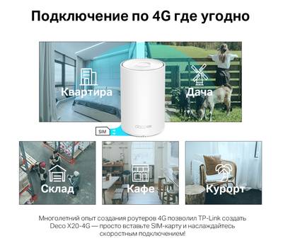 Wi-Fi роутер TP-LINK Deco X50-4G(1-pack)