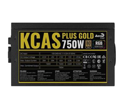 Блок питания AEROCOOL KCAS PLUS GOLD 750W RGB