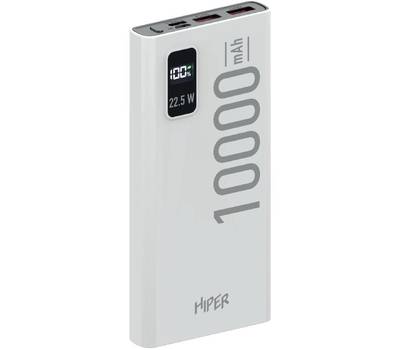 Power Bank HIPER EP 10000 WHITE 10000mAh 3A QC PD 2xUSB белый