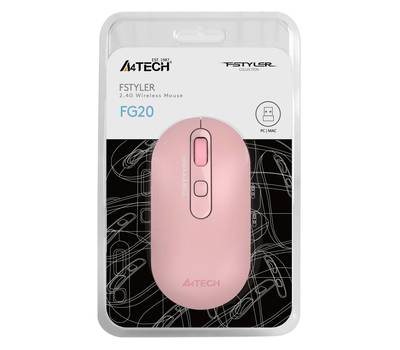 Компьютерная мышь беспроводная A4TECH Fstyler FG20/розовый