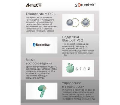 Гарнитура A4TECH 2Drumtek B20 TWS-мятный