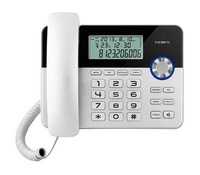 Телефон проводной TEXET TX-259 черный/серебристый