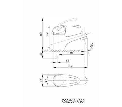 Смеситель для умывальника TSARSBERG TSB-841-1202