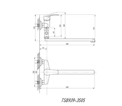 Смеситель для ванны TSARSBERG TSB-939-3505