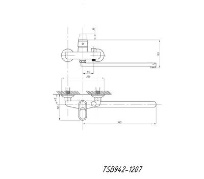 Смеситель для ванны TSARSBERG TSB-942-1207