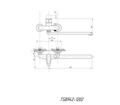 Смеситель для ванны TSARSBERG TSB-942-1202