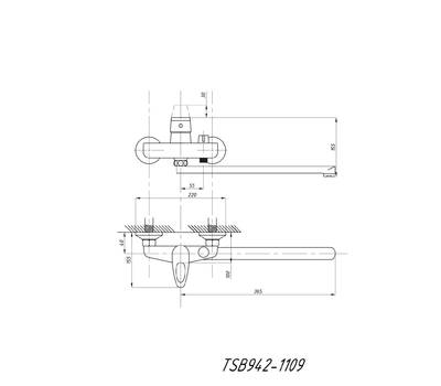 Смеситель для ванны TSARSBERG TSB-942-1109