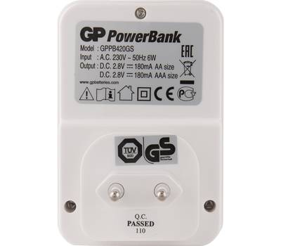 Аккумуляторы и зарядные устройства GP PB420GS130-2CR4
