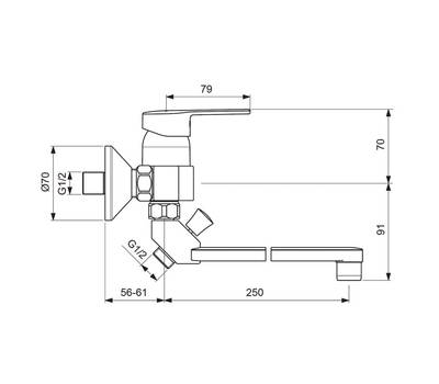 Смеситель для ванны VIDIMA BA280AA