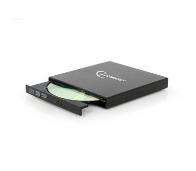 Оптический привод Gembird USB DVD-USB-02 ext. пластик, черный RTL