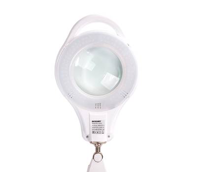 Лупа REXANT на струбцине , круглая, 5D, с подсветкой 96 LED, теплый и холодный свет, белая 31-0535