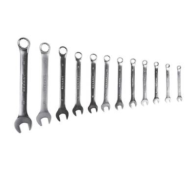 Набор ключей комбинированных REXANT (6-14, 17, 19, 22 мм), 12 шт., CrV, зеркальное хромирование 12-