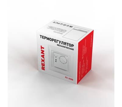 Терморегулятор REXANT механический RX-308B белый (совместим с Legrand серии Valena) 51-0562