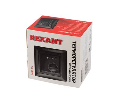 Терморегулятор REXANT RX-308B черный (совместим с Legrand серии Valena) 51-0816