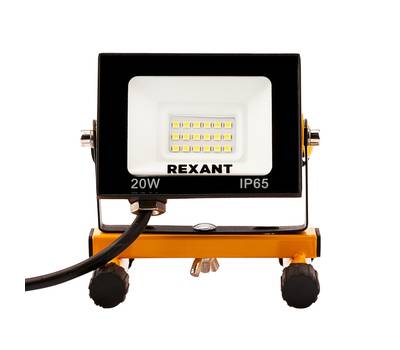 Прожектор светодиодный REXANT СДО-EXPERT 20 Вт 1600 Лм 6500 K со шнуром 0,5 метра и евровилкой 605-0