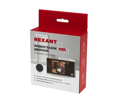 Глазок REXANT Видео дверной (DV-114) с цветным LCD-дисплеем 3.5", широкий угол обзора 120°