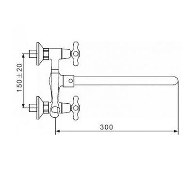 Смеситель для ванны Potato P2254-6