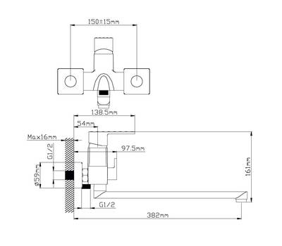 Смеситель для ванны Potato P22226