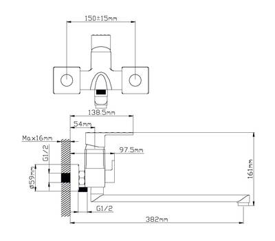 Смеситель для ванны Potato P22226