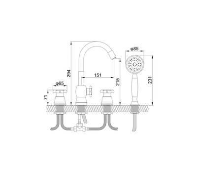 Смеситель для ванны Potato P15325-6