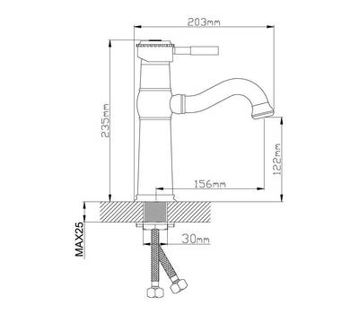 Смеситель для умывальника Diadonna D82-110136Q