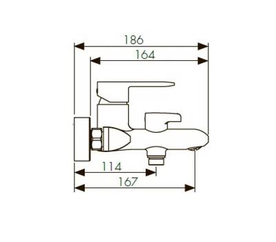 Смеситель для ванны KAISER 62022