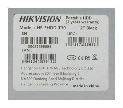 Жесткий диск HIKVISION T30 HS-EHDD-T30 2T Black