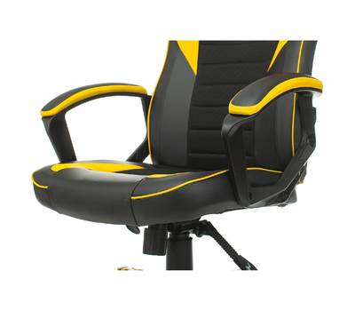 Кресло игровое ZOMBIE GAME 16 черный/желтый