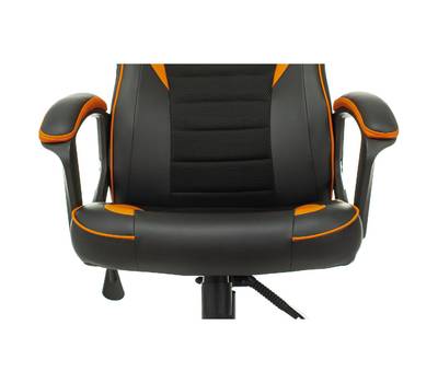 Кресло игровое ZOMBIE GAME 16 черный/оранжевый