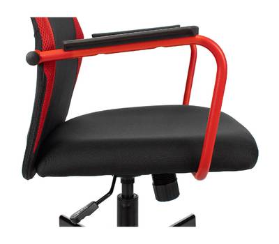 Кресло игровое ZOMBIE Zombie ONEчерный/красный сиденье черный с подголов. крестов. Металл