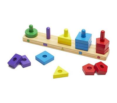 Развивающая игрушка Melissa&Doug Пирамидки на доске 379