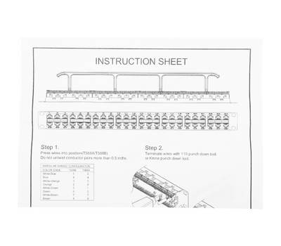 Патч-панель Hyperline PPHD-19-48-8P8C-C5E-110D 19" 1U 48xRJ45 кат.5e UTP