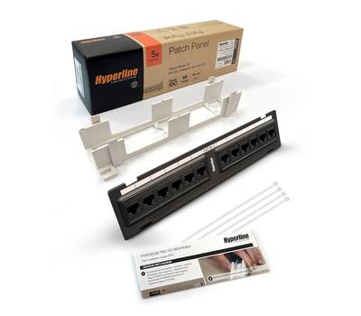 Патч-панель Hyperline PPW-12-8P8C-C5E 12xRJ45 кат.5e UTP